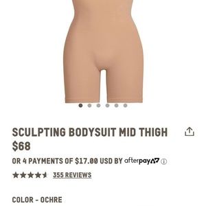 Skims sculpting body suit mid thigh